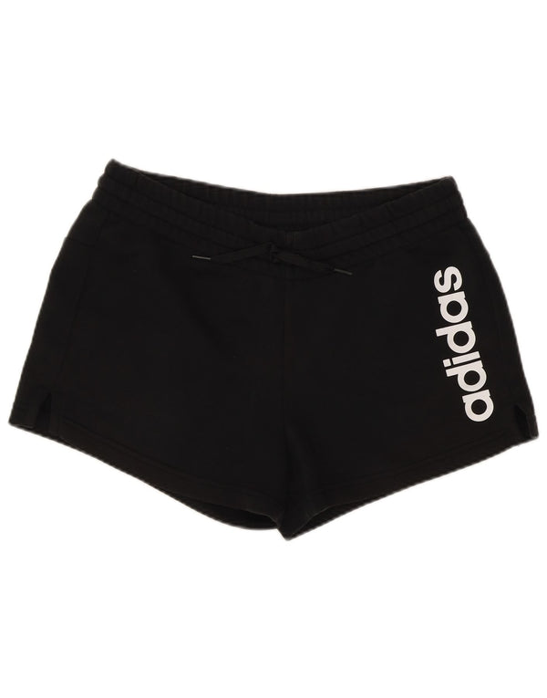 ADIDAS ženske kratke sportske hlače s grafičkim motivima UK 12/14 Srednje crni pamuk