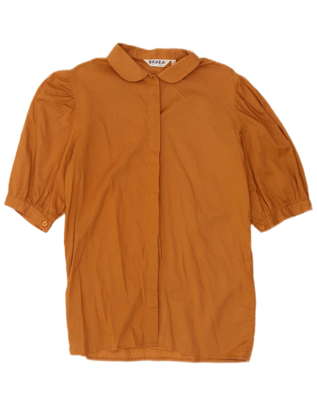 Vintage ženska košulja kratkih rukava bluza IT 42 srednje smeđa