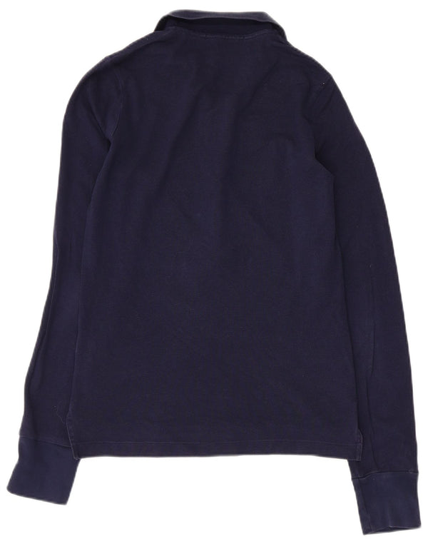 Ženska polo majica dugih rukava Ralph Lauren UK 12 srednje tamnoplavi pamuk