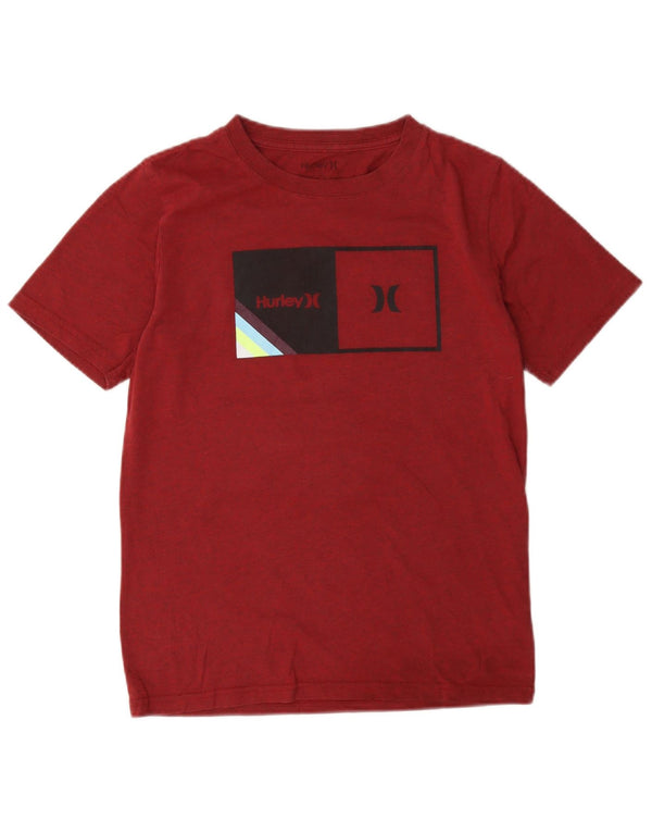 Majica kratkih rukava Hurley Boys Graphic T-Shirt 12-13 Years Large Burgundy Pamuk