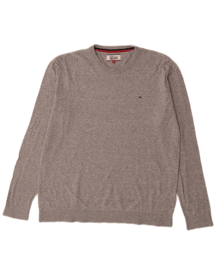 Tommy Hilfiger muški džemper s okruglim izrezom, srednje sivi pamuk
