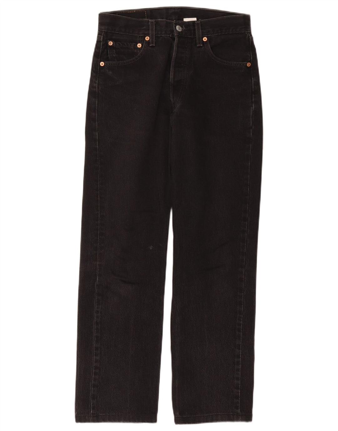 Levi's ženske 501 ravne traperice W29 L28 crni pamuk