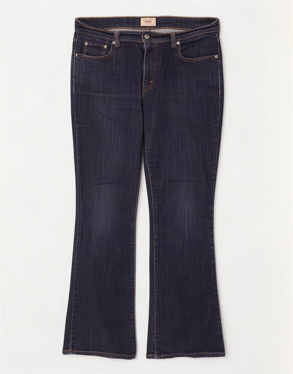 Levi's Ženske Bootcut Jeans US 12 Large W32 L30 tamnoplavi pamuk