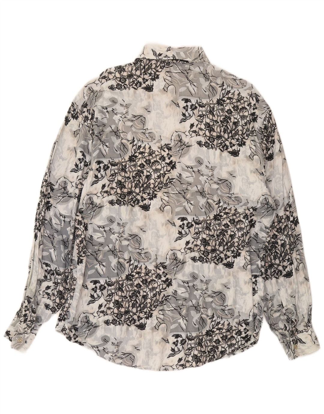 CRIVER Muška košulja srednje sive cvjetne viskoze