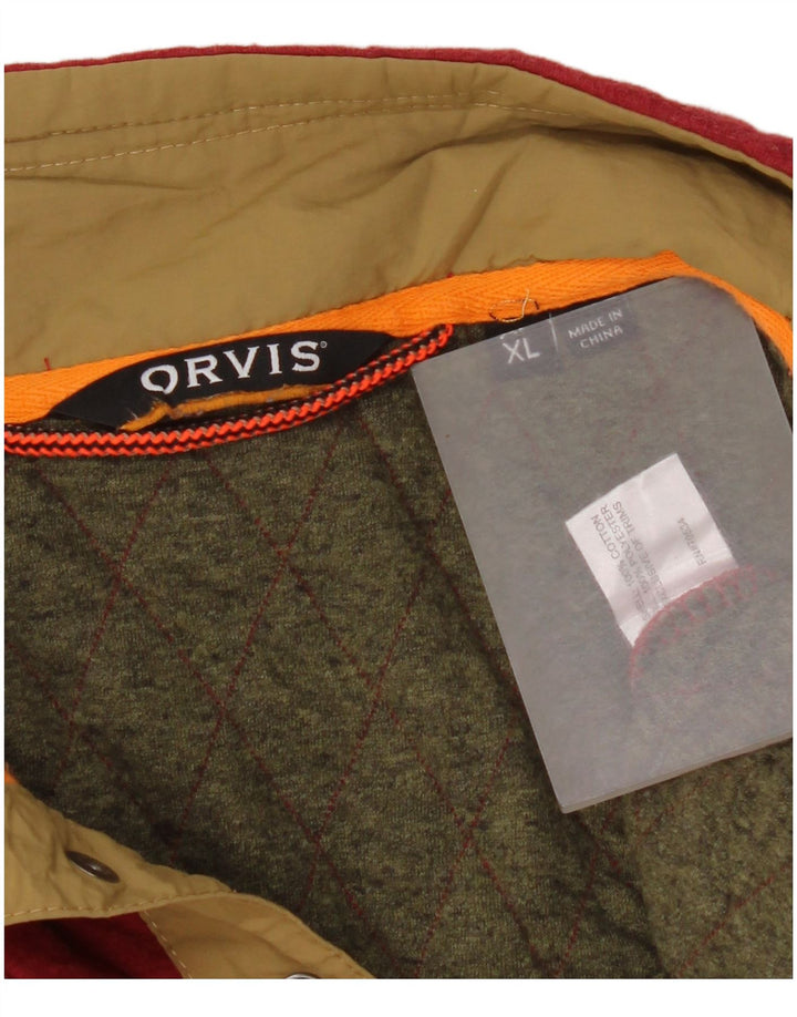 Orvis muška majica s dugmadima i izrezom XL, crveni pamuk