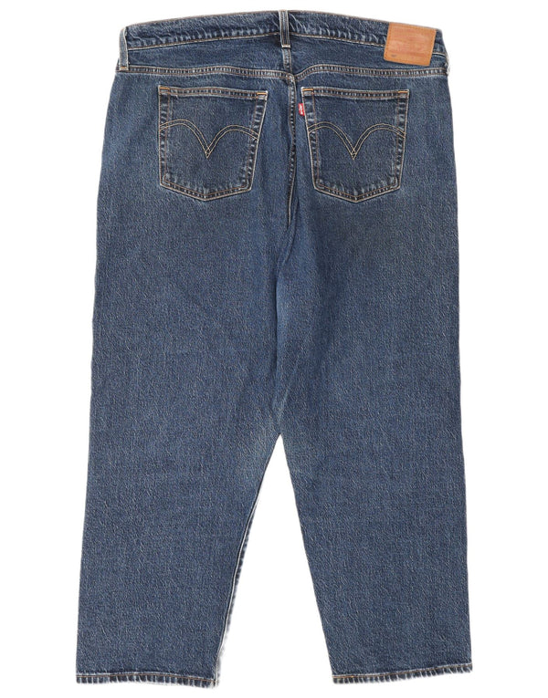 Levi's ženske 501 ravne traperice US 16 2XL W40 L26 plavi pamuk