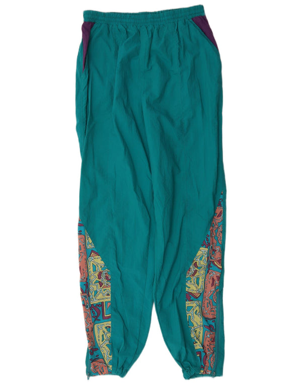 Vintage Ženska trenirka Hlače Joggers UK 14 Large Green