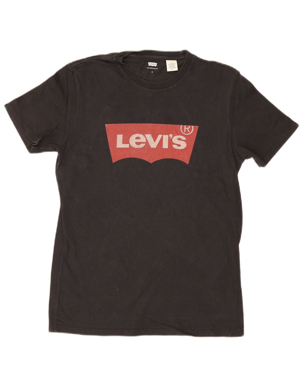 Levi's muška majica s grafičkim motivima, mala crna pamučna majica