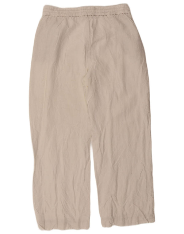 Zara ženske chino hlače širokih nogavica Large W30 L28 bež lan