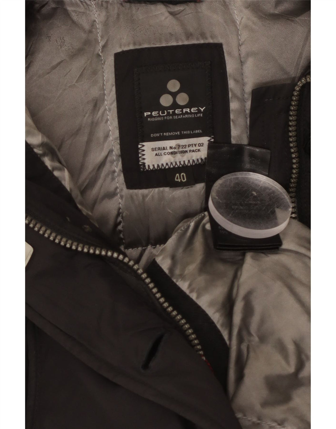 PEUTEREY Ženski podstavljeni kaput IT 40 Mali crni poliamid