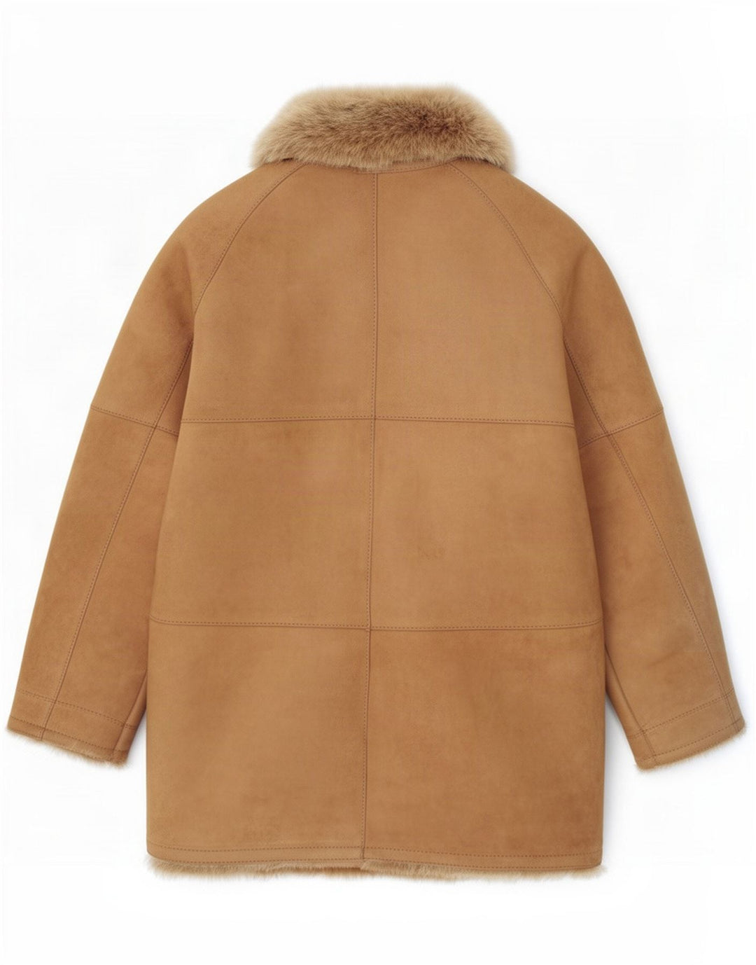 Vintage Ženska Shearling Jacket UK 14 Medium Beige