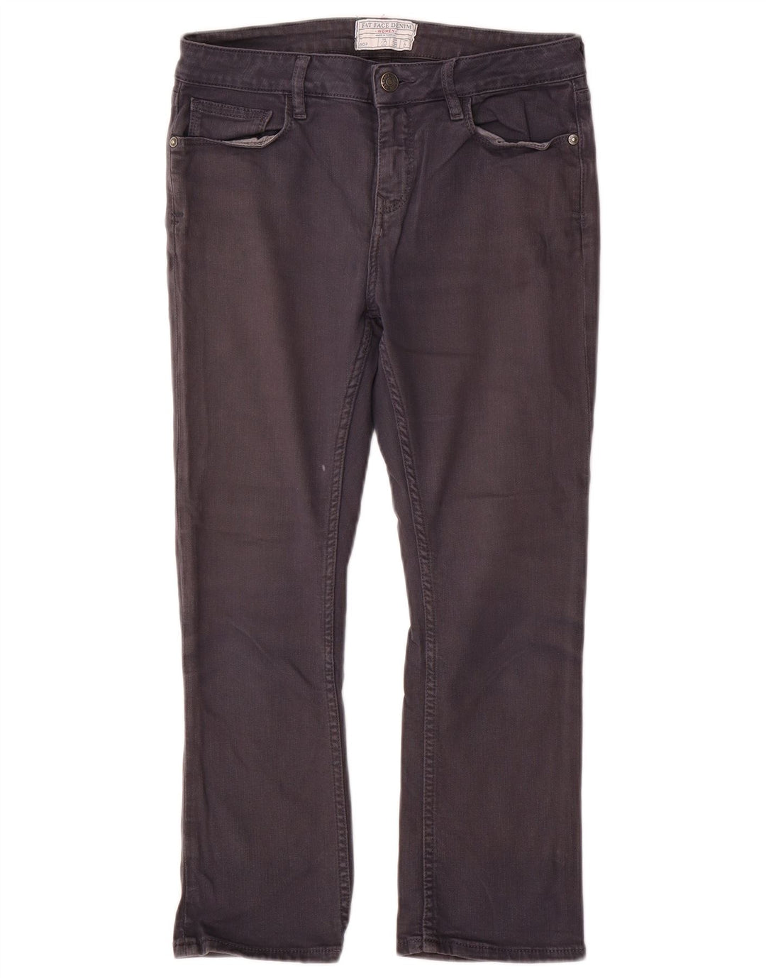 Ženske skraćene traperice Fat Face UK 10 male W28 L23 sivi pamuk