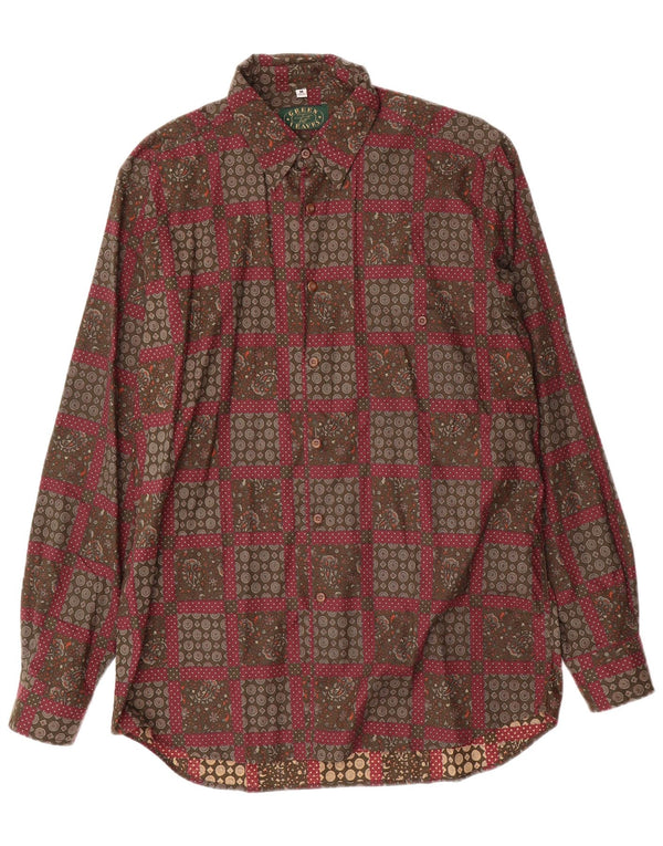 Green Leaves muška košulja veličine 38/39 srednje crvena paisley viskoza