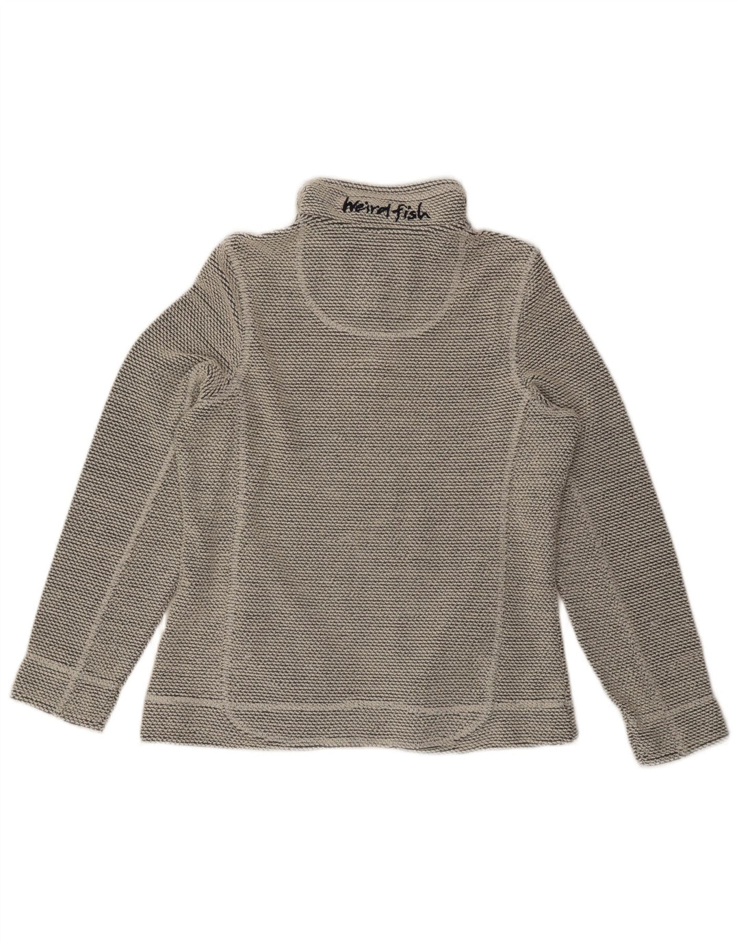 WEIRD FISH Ženska majica s izrezom s patentnim zatvaračem UK 12 srednje siva akril