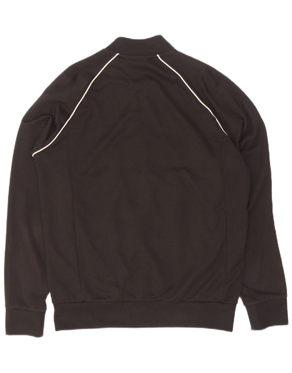 Adidas Mens Tracksuit Top Jacket Large Black Colourblock Polyester