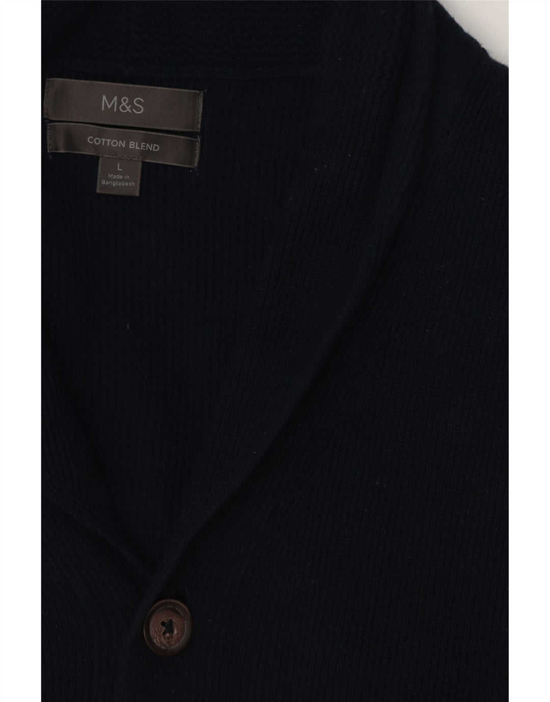 MARKS & SPENCER Muški kardigan pulover veliki tamnoplavi pamuk