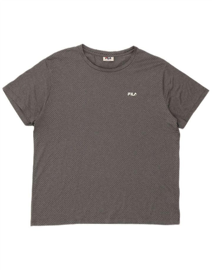 FILA Mens T-Shirt Top XL Grey Polyester