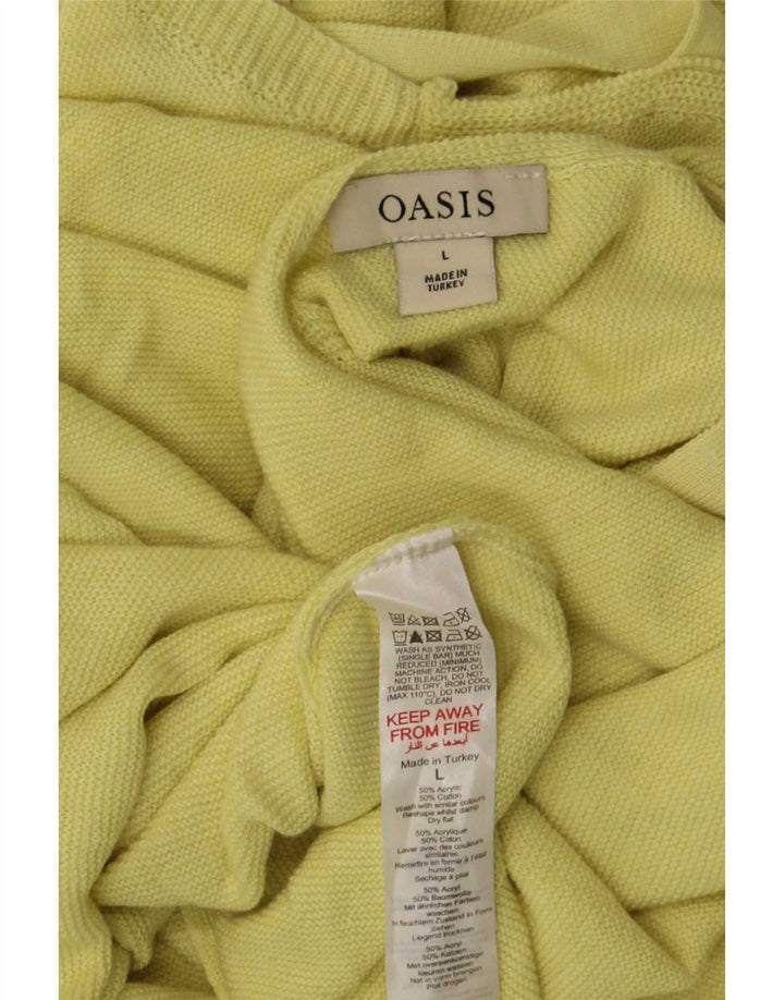 Oasis gornji dio velike ženske bluze UK 16 Veliki žuti akril