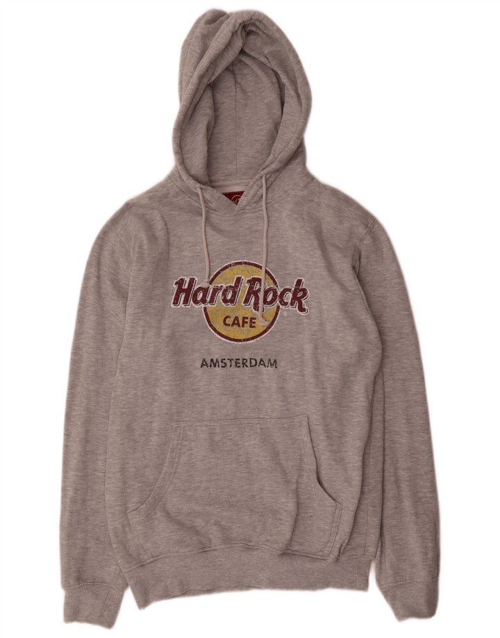 Hard Rock Cafe muška majica s kapuljačom s kapuljačom, veliki sivi poliester