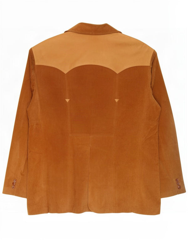 Scully Mens 2 Button Suede Blazer Jacket IT 50 Large Beige Colourblock