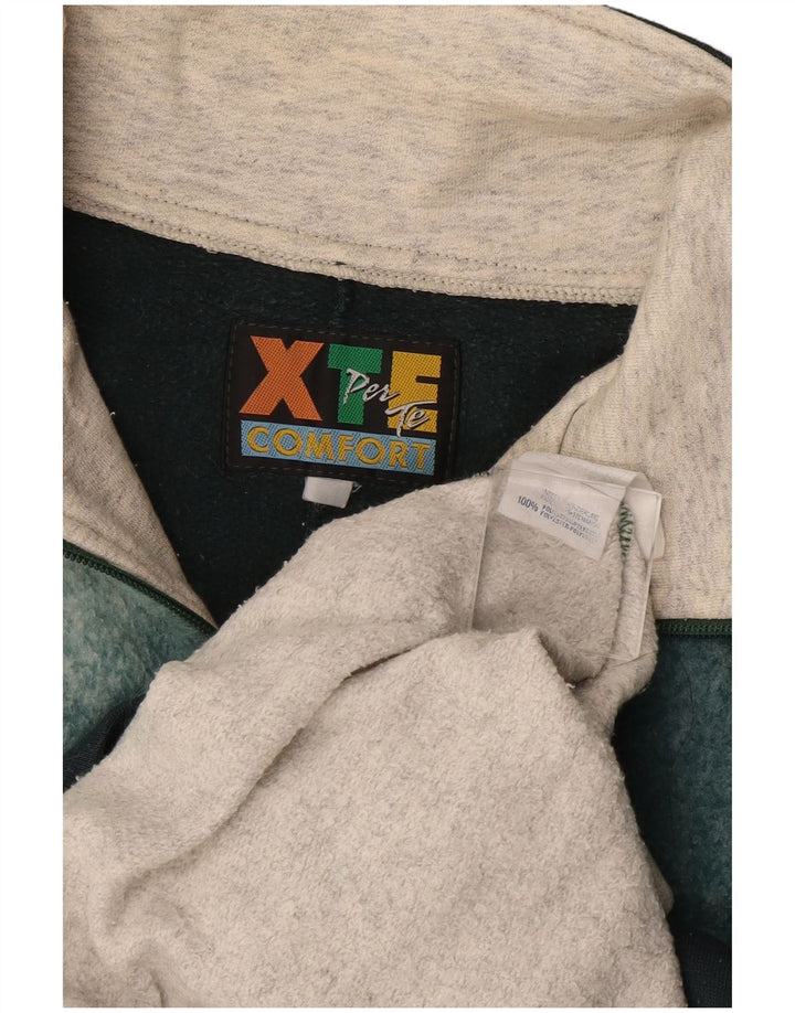 EXTE muški džemper s kratkim izrezom s patentnim zatvaračem, velika siva boja