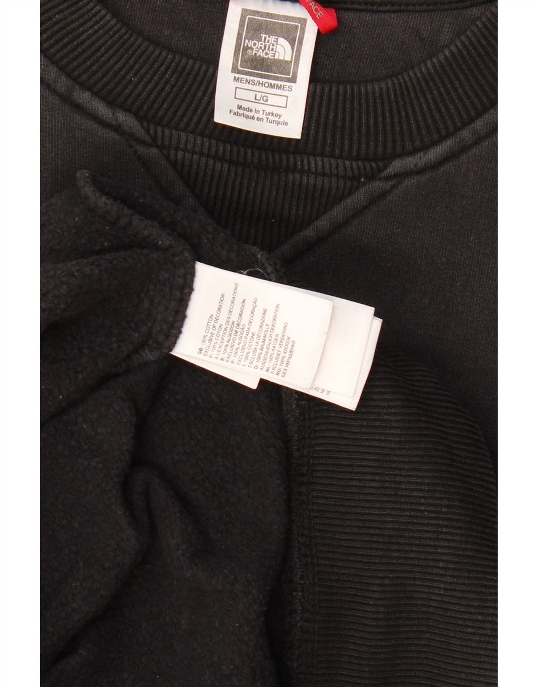 THE NORTH FACE Veliki crni pamučni muški džemper s grafičkim motivima