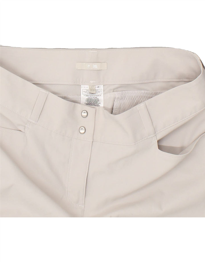ADIDAS Womens Straight Capri Trousers UK 12 Medium W32 L22 White Polyester Vintage Adidas and Second-Hand Adidas from Messina Hembry 