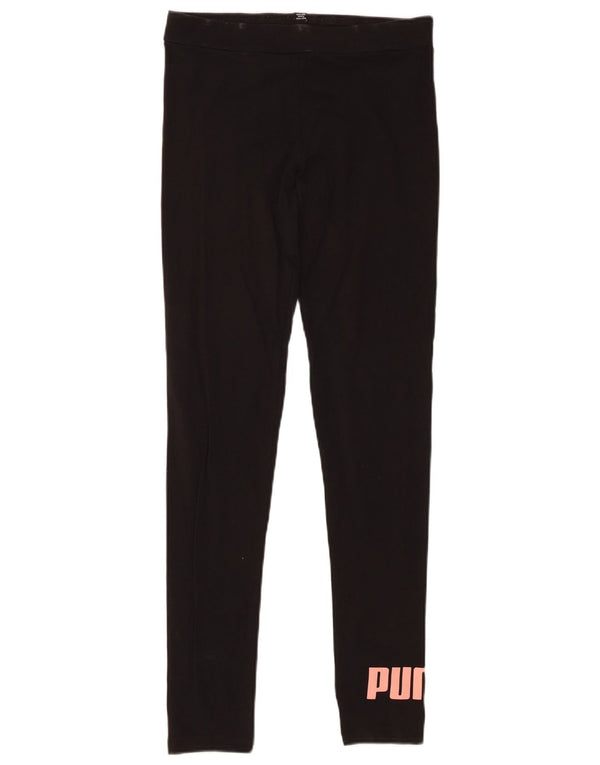 Puma Girls Graphic Leggings 15-16 Years Black Pamuk