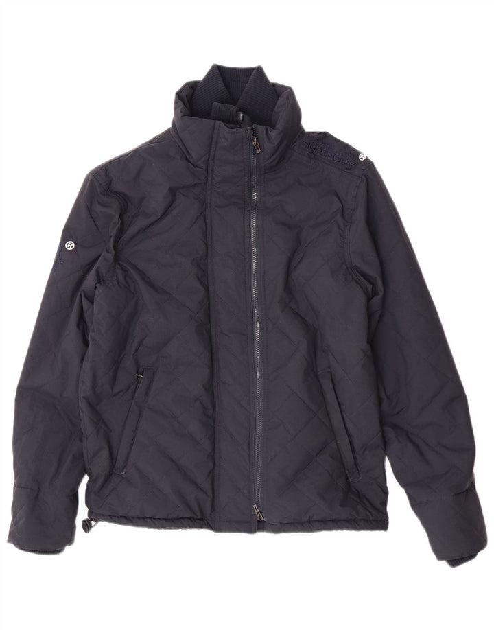 Superdry muška podstavljena jakna UK 38 srednje tamnoplavi najlon