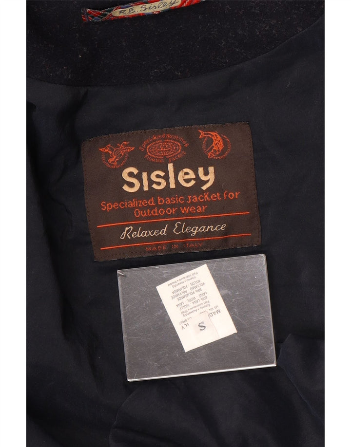 Sisley muška opuštena elegancija Duffle Coat s kapuljačom UK 36 Mala tamnoplava vuna