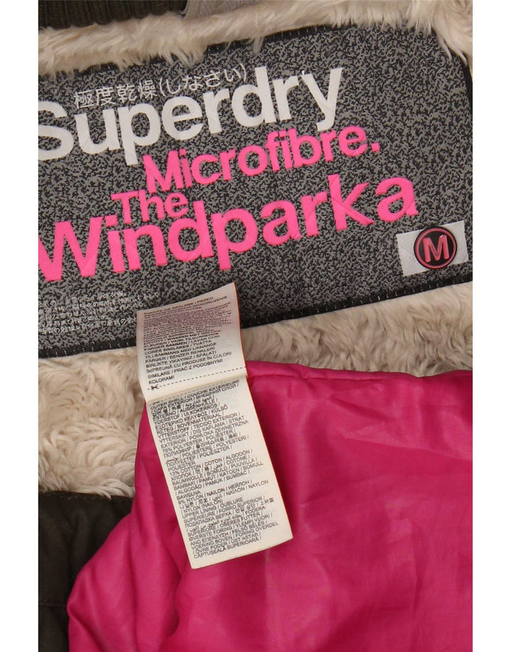 Superdry ženska jakna s kapuljačom UK 14 Medium kaki poliester