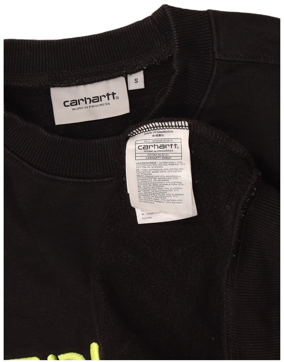 Carhartt muška majica s grafičkim motivima, mali crni pamuk