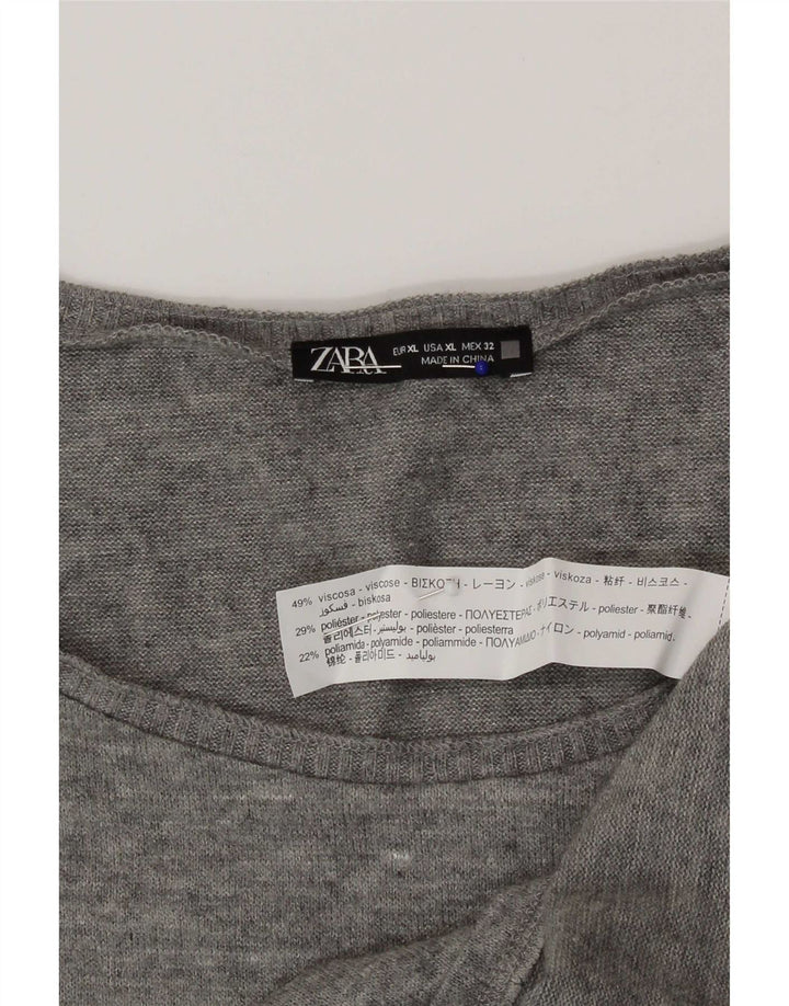 Zara ženski prsluk UK 18 XL siva viskoza
