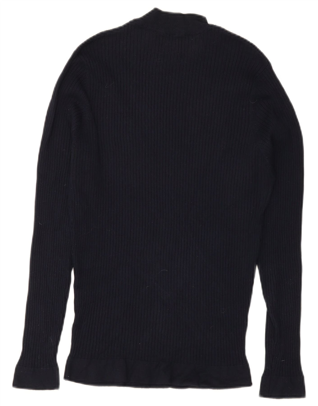 ZARA Womens Turtle Neck Jumper Sweater UK 12 Medium Navy Blue Viscose
