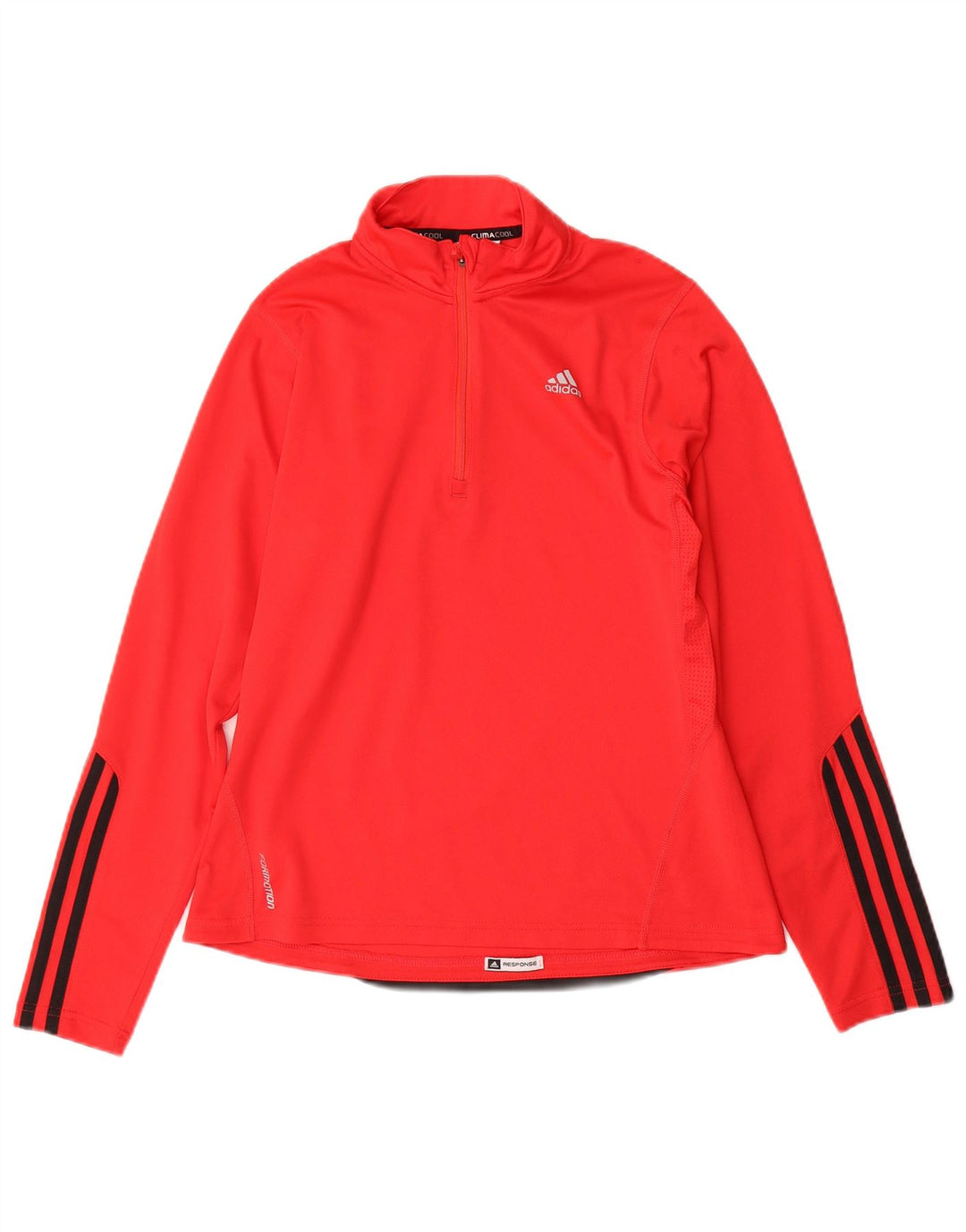 Adidas ženska trenirka Climacool zip izrez UK 14 srednje crvena