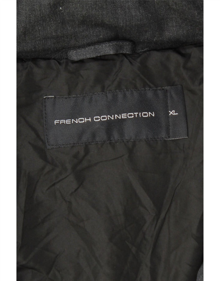 French Connection muška podstavljena jakna s kapuljačom UK 42 XL crna vuna