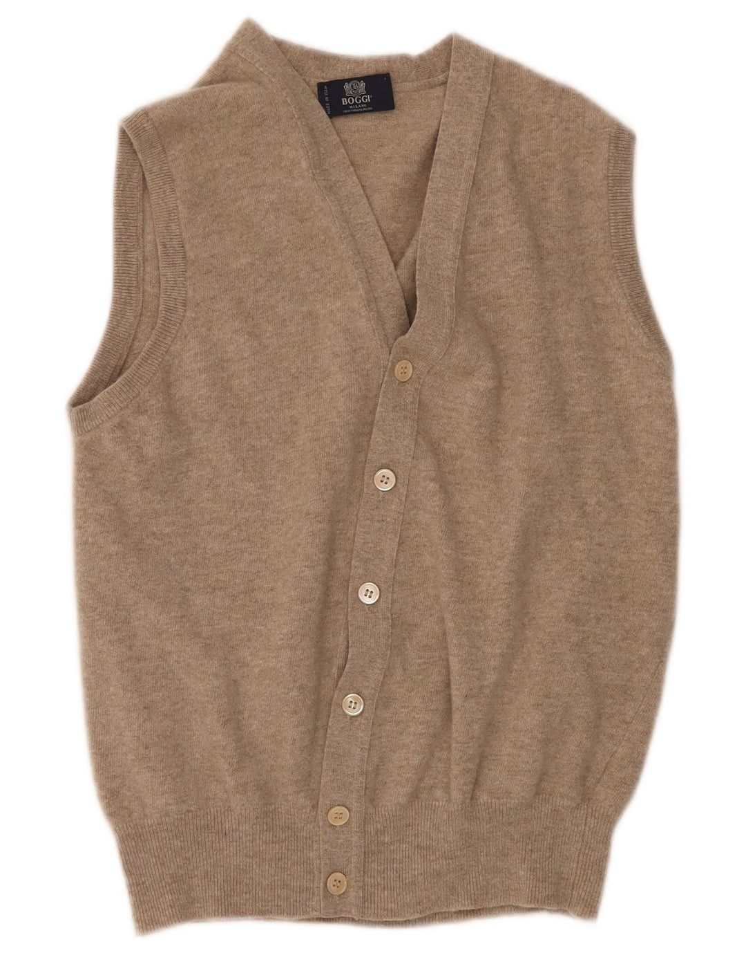 BOGGI MILANO Ženski džemper bez rukava UK 14 Srednje bež vuneni