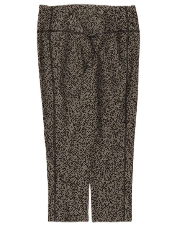 Nike Ženske Dri Fit Capri tajice s apstraktnim uzorkom UK 10 male sive