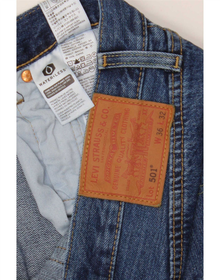Levi's muške 501 traper kratke hlače W36 veliki plavi pamuk