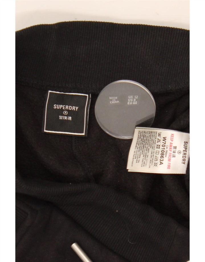 SUPERDRY Ženska trenirka Hlače Joggers UK 12 Srednje crni pamuk