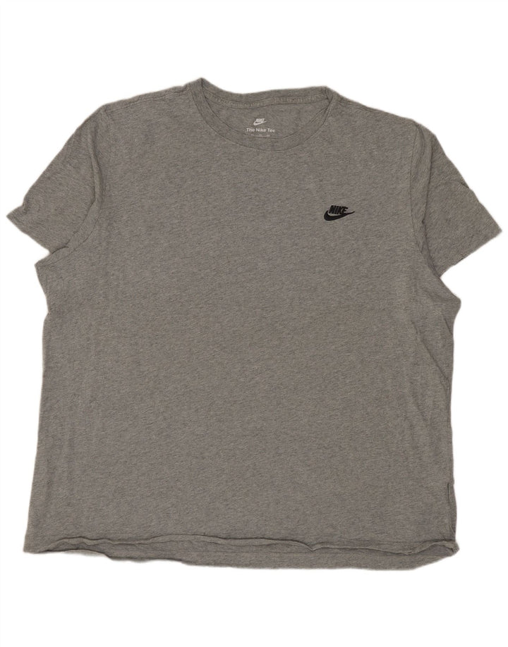 NIKE Muška majica kratkih rukava 2XL sivi flekasti pamuk