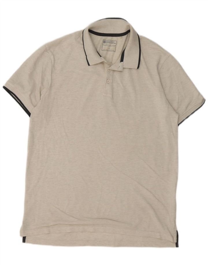 Mountain Warehouse Muška polo majica Velika bež pamuk