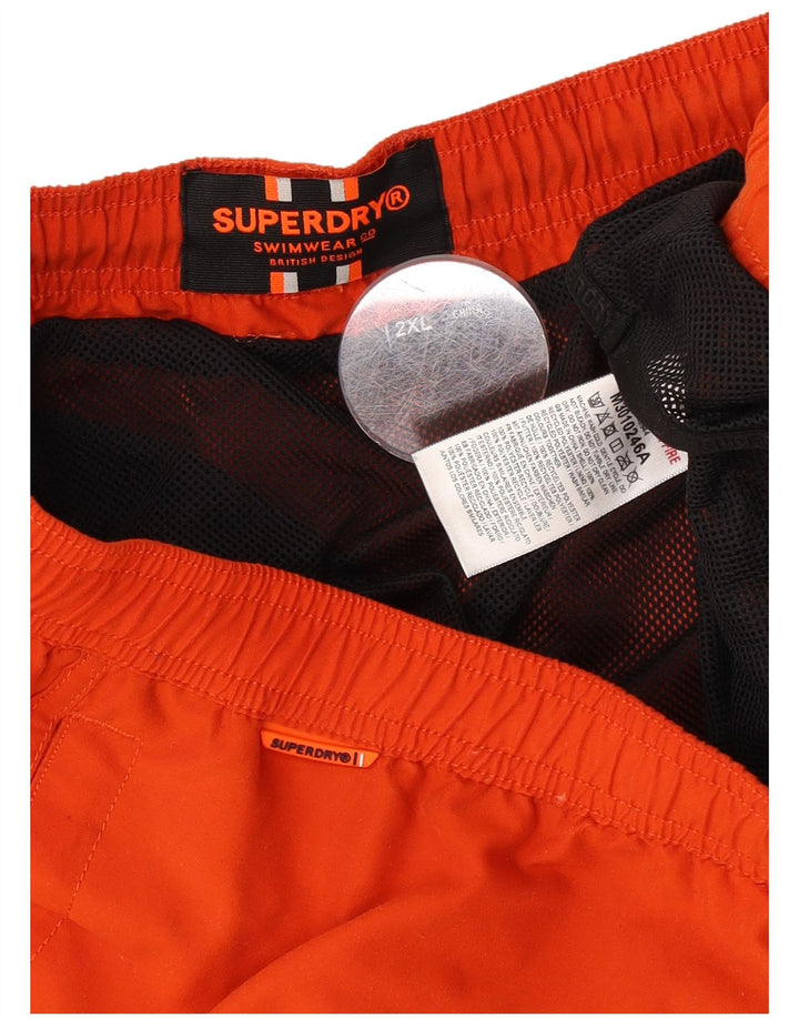 Superdry muške kratke hlače za kupanje s grafičkim motivima 2XL crveni poliester