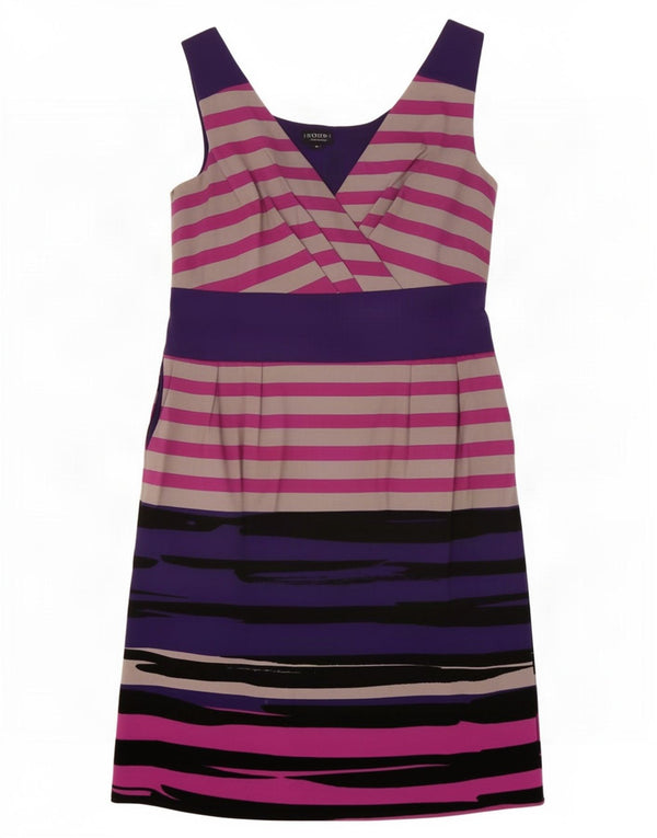 Hobbs Womens Sleeveless Sheath Dress UK 16 Large Multicoloured Striped