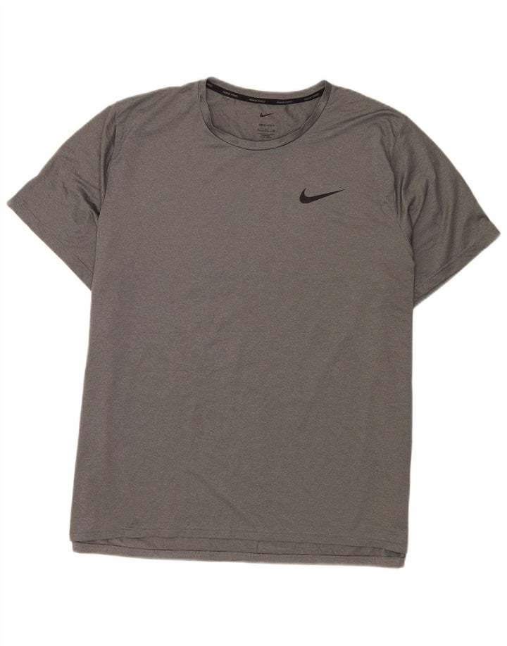 Nike Dri Fit majica kratkih rukava XL sivi flekasti poliester