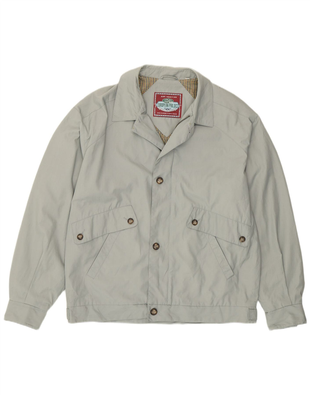 European Project muška bomber jakna UK 40 veliki sivi poliester