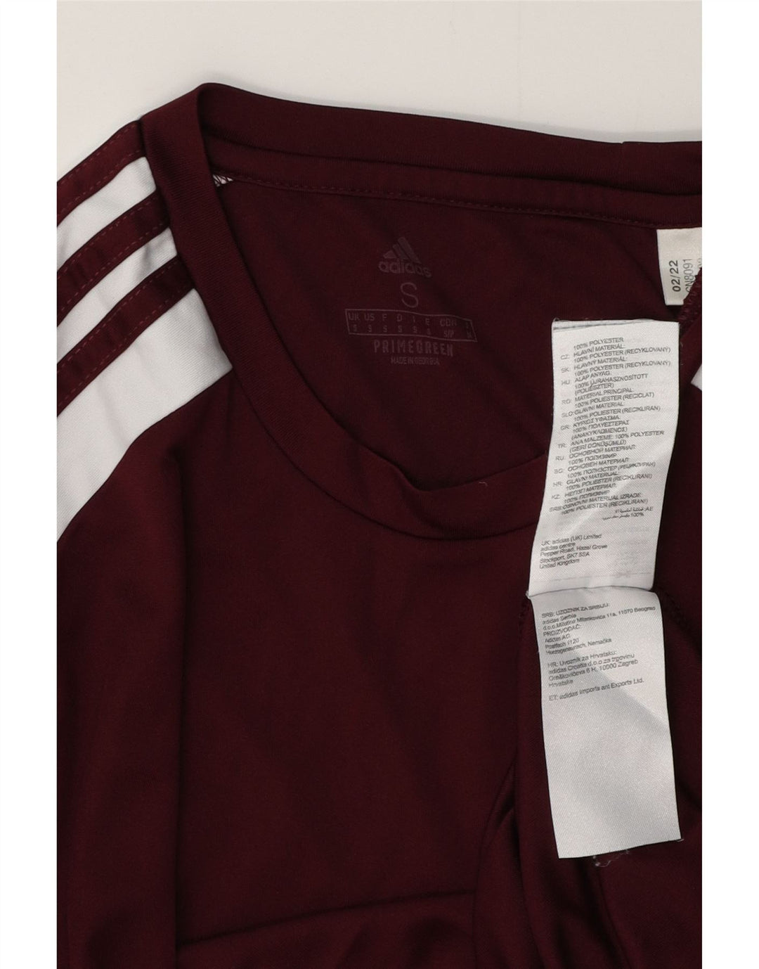 ADIDAS muška Aeroready majica kratkih rukava s malim bordo poliesterom