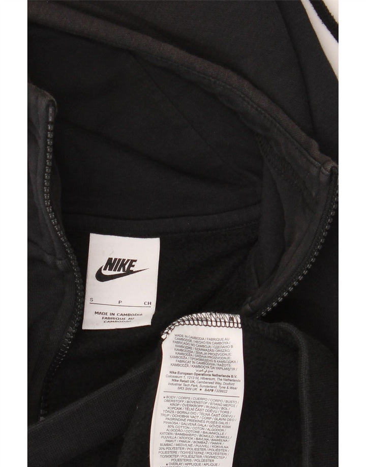 Nike muški pulover s kapuljačom na patentni zatvarač mali crni pamuk