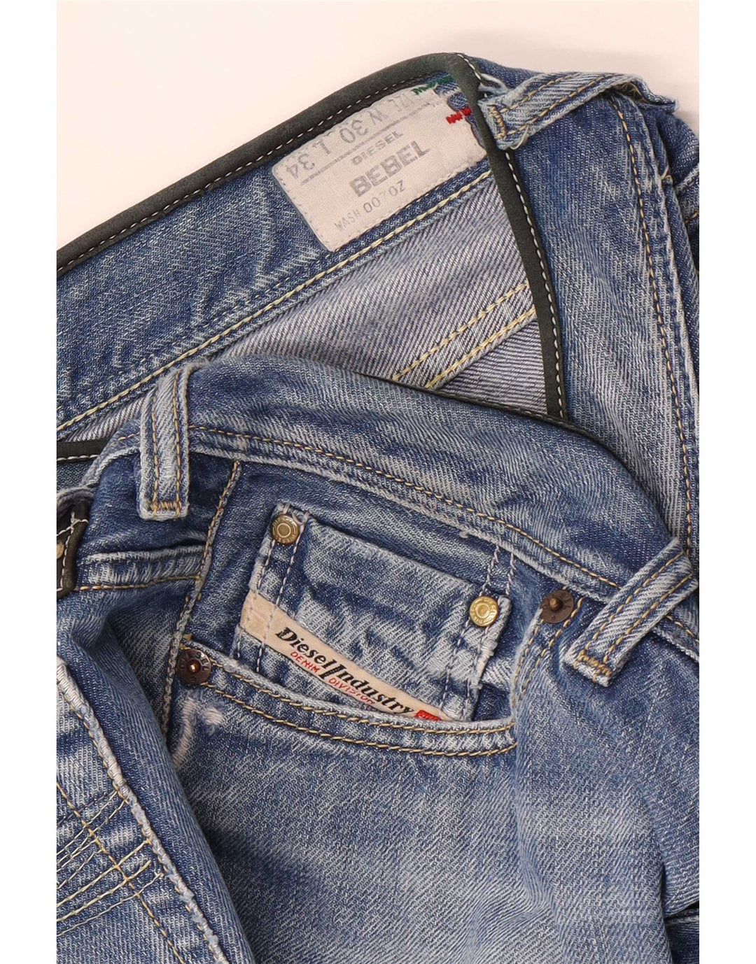 Diesel ženske traperice BEBEL Bootcut W30 L34 plavi pamuk
