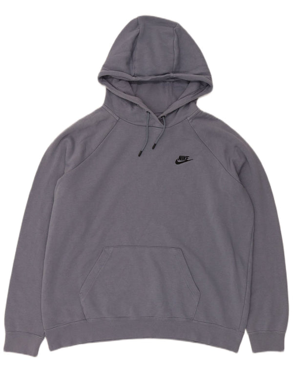 Nike Ženska prevelika majica s kapuljačom UK 18 XL, plavi pamuk